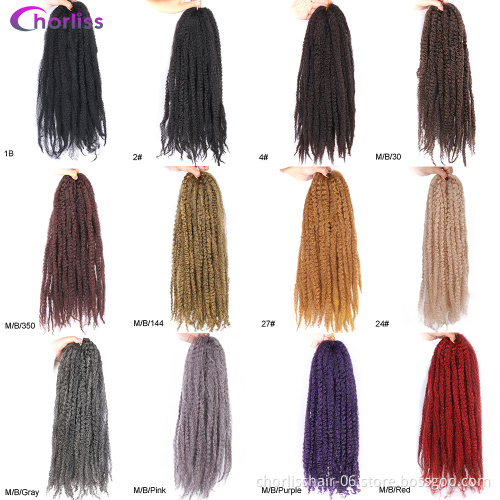 Wholesale cheap Ombre Long Soft Afro Kinky Curly Marley Synthetic Braids Hair Twist Crochet Braids Hair Braiding Hair Extension
